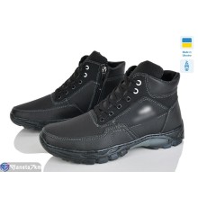 Черевики чоловічі на зиму (8 пар р.40-45) чорний  "OLLA"