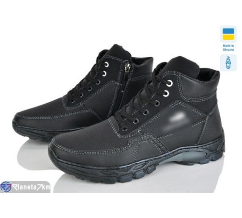Черевики чоловічі на зиму (8 пар р.40-45) чорний  "OLLA"
