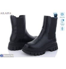 Черевики жіночі на зиму (6 пар р.36-41) чорний  "Latifa"