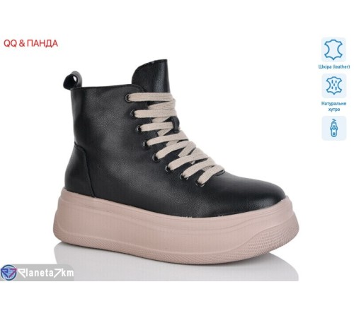 Черевики жіночі на зиму (6 пар р.36-41) чорний  "QQ&Панда"
