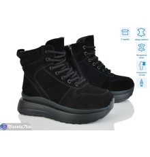 Черевики жіночі на зиму (6 пар р.36-41) чорний  "Mirella"