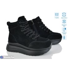 Черевики жіночі на зиму (6 пар р.36-41) чорний  "Mirella"