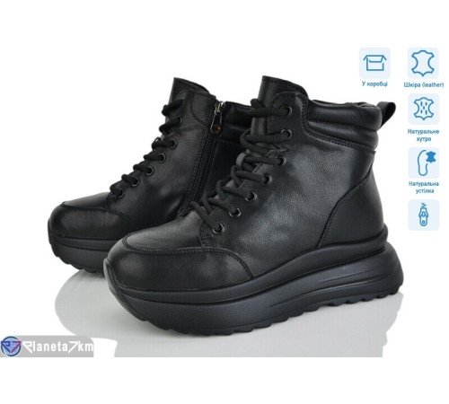 Черевики жіночі на зиму (6 пар р.36-41) чорний  "Mirella"