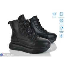 Черевики жіночі на зиму (6 пар р.36-41) чорний  "Mirella"