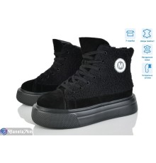 Черевики жіночі на зиму (6 пар р.36-41) чорний  "Mirella"