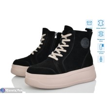 Черевики жіночі на зиму (6 пар р.36-41) чорний  "Mirella"