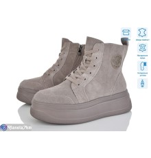 Черевики жіночі на зиму (6 пар р.36-41) сірий  "Mirella"