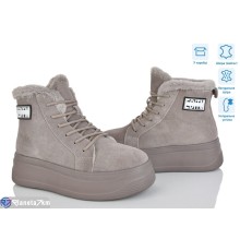 Черевики жіночі на зиму (6 пар р.36-41) сірий  "Mirella"