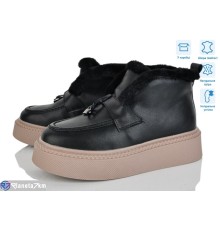 Черевики жіночі на зиму (6 пар р.36-41) чорний  "Mirella"