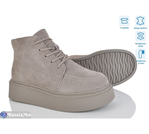 Черевики жіночі на зиму (6 пар р.36-41) сірий  "Mirella"