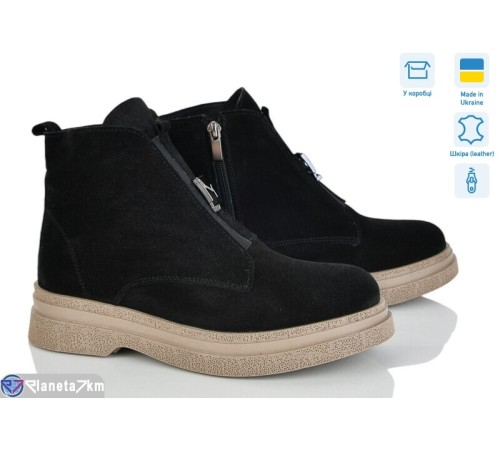 Черевики жіночі на зиму (6 пар р.37-40) чорний  "Linda"