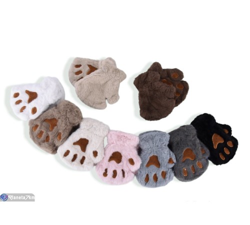 Рукавиці дитячі на зиму (12 шт. р.сетка One size) мікс  "CAROLLA"