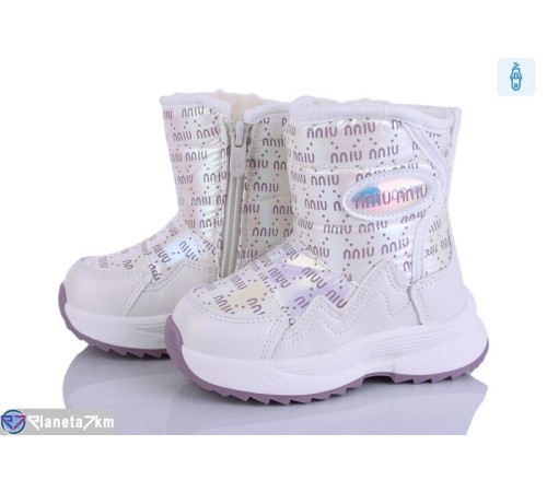 Дутики дитячі на зиму (8 пар р.22-27) білий  "Kamila"