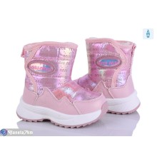 Дутики дитячі на зиму (8 пар р.22-27) рожевий  "Kamila"