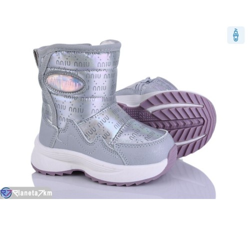 Дутики дитячі на зиму (8 пар р.22-27) сірий  "Kamila"