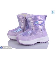 Дутики дитячі на зиму (8 пар р.22-27) фіолетовий  "Kamila"