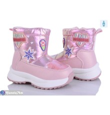 Дутики дитячі на зиму (8 пар р.22-27) рожевий  "Kamila"