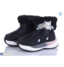 Дутики дитячі на зиму (8 пар р.22-27) чорний  "Kamila"