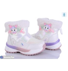 Дутики дитячі на зиму (8 пар р.22-27) білий  "Kamila"