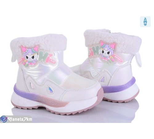 Дутики дитячі на зиму (8 пар р.22-27) білий  "Kamila"