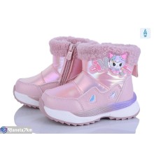 Дутики дитячі на зиму (8 пар р.22-27) рожевий  "Kamila"