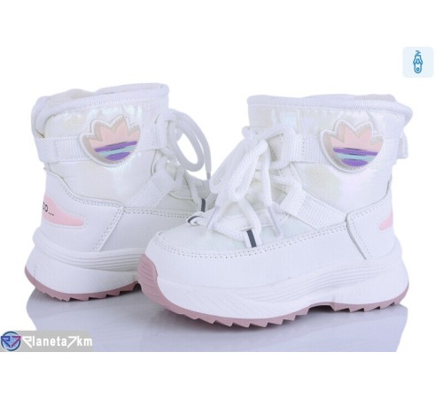 Дутики дитячі на зиму (8 пар р.22-27) білий  "Kamila"