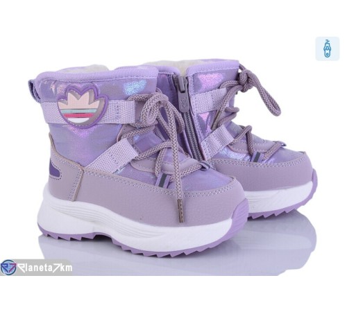 Дутики дитячі на зиму (8 пар р.22-27) фіолетовий  "Kamila"