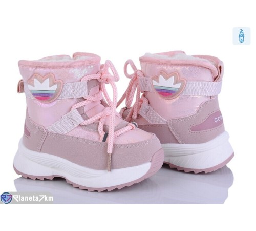 Дутики дитячі на зиму (8 пар р.22-27) рожевий  "Kamila"