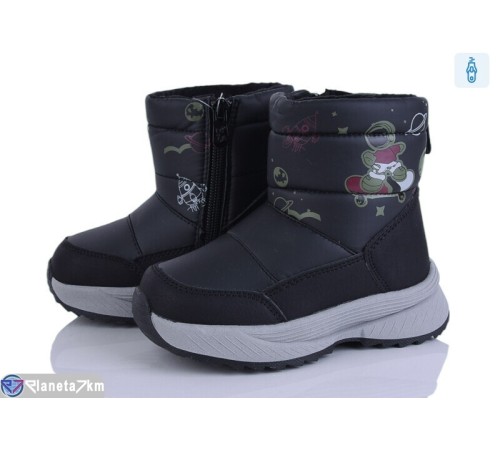 Дутики дитячі на зиму (8 пар р.22-27) чорний  "Kamila"