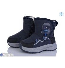 Дутики дитячі на зиму (8 пар р.22-27) синій  "Kamila"