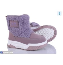 Дутики дитячі на зиму (8 пар р.22-27) фіолетовий  "Kamila"