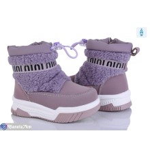 Дутики дитячі на зиму (8 пар р.22-27) фіолетовий  "Kamila"