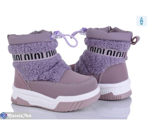 Дутики дитячі на зиму (8 пар р.22-27) фіолетовий  "Kamila"