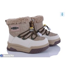 Дутики дитячі на зиму (8 пар р.22-27) коричневий  "Kamila"