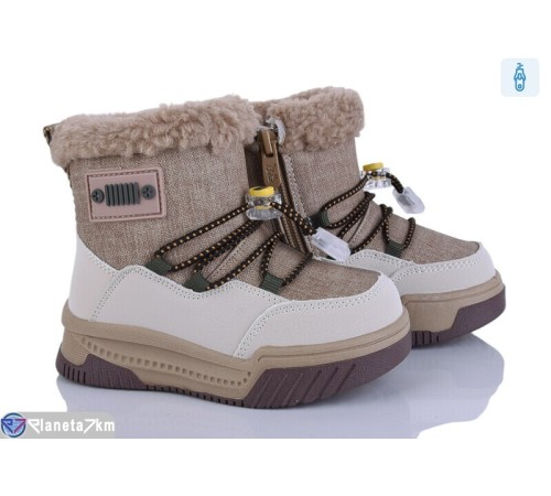 Дутики дитячі на зиму (8 пар р.22-27) коричневий  "Kamila"