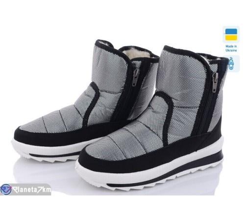 Черевики жіночі на зиму (8 пар р.37-41) срібний  "MURMUR"