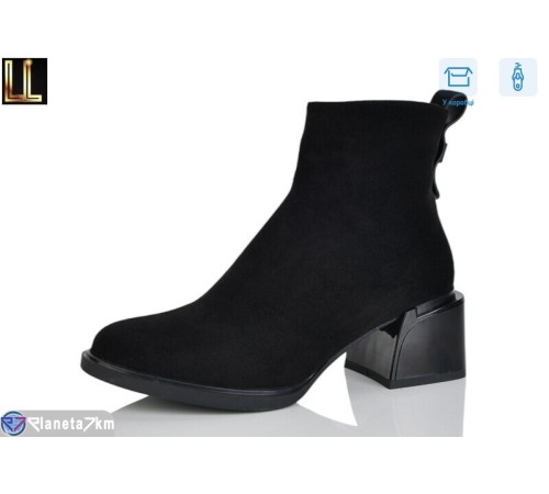 Черевики жіночі на весну/осінь (6 пар р.36-40) чорний  "Lilin"