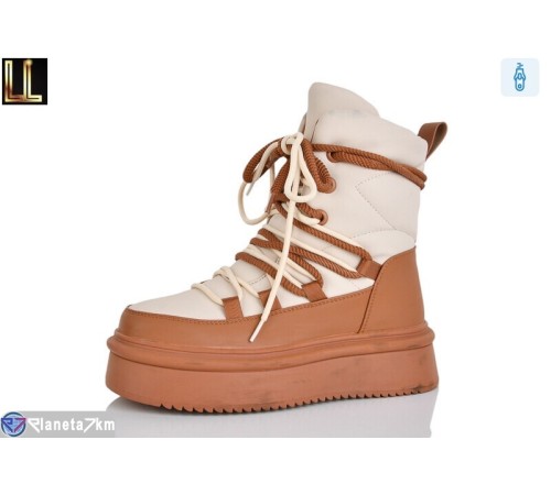 Черевики жіночі на зиму (8 пар р.36-41) бежевий  "Lilin"
