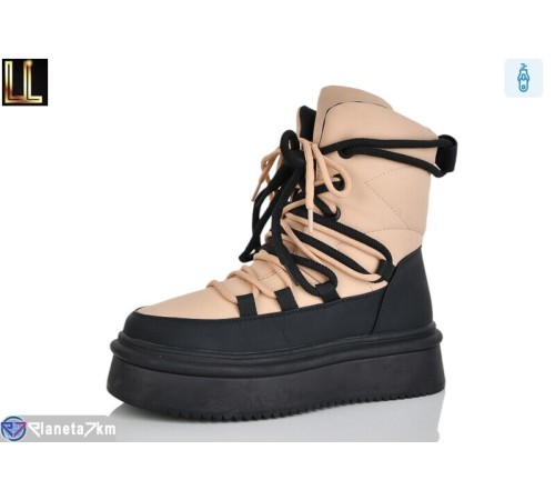 Черевики жіночі на зиму (8 пар р.36-41) бежевий  "Lilin"