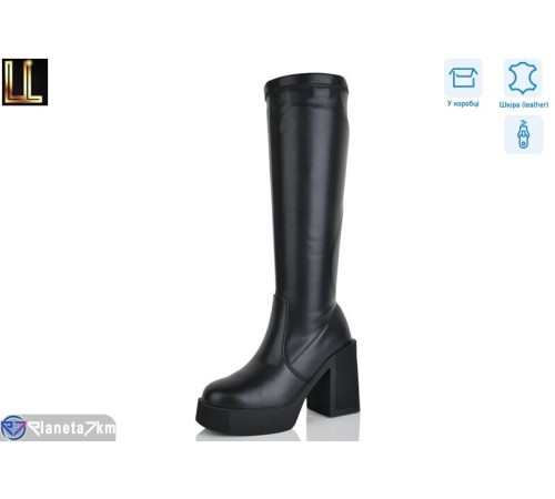 Чоботи жіночі на зиму (6 пар р.36-40) чорний  "Lilin"