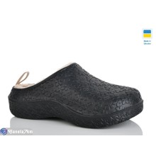 Жіночі сабо на зиму (8 пар р.37-41) чорний  "Korka"