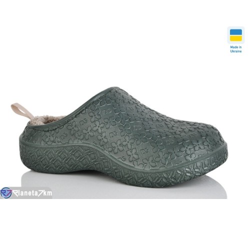 Жіночі сабо на зиму (8 пар р.37-41) зелений  "Korka"