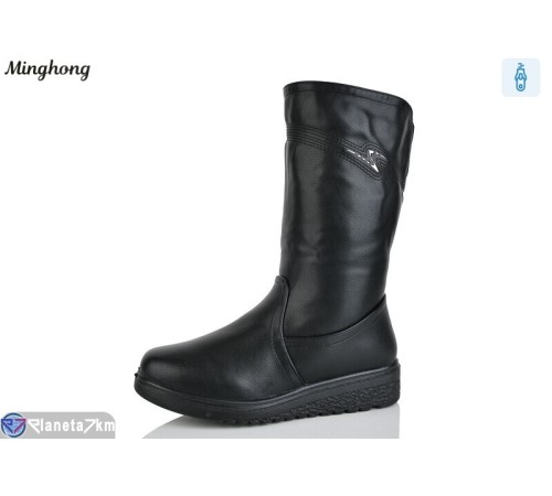 Чоботи жіночі на зиму (6 пар р.37-42) чорний  "HORSE"