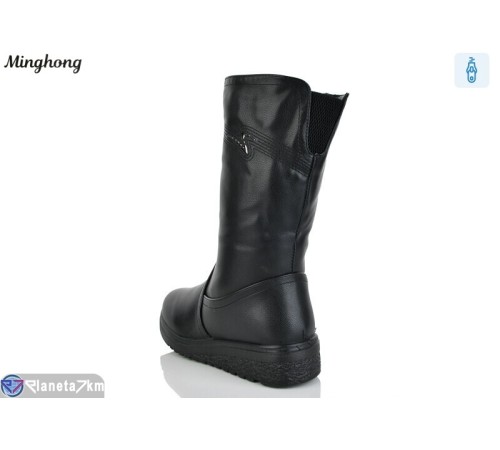 Чоботи жіночі на зиму (6 пар р.37-42) чорний  "HORSE"