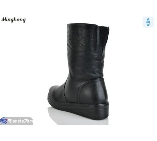 Чоботи жіночі на зиму (6 пар р.41-43) чорний  "HORSE"