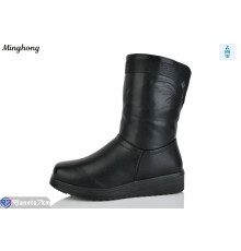 Чоботи жіночі на зиму (6 пар р.41-43) чорний  "HORSE"