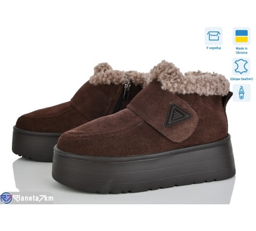 Черевики жіночі на зиму (6 пар р.36-41) коричневий  "STELUSA"