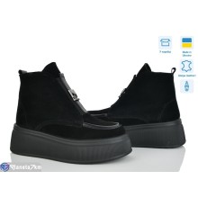 Черевики жіночі на зиму (6 пар р.37-40) чорний  "Linda"