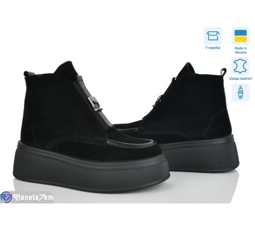 Черевики жіночі на зиму (6 пар р.37-40) чорний  "Linda"