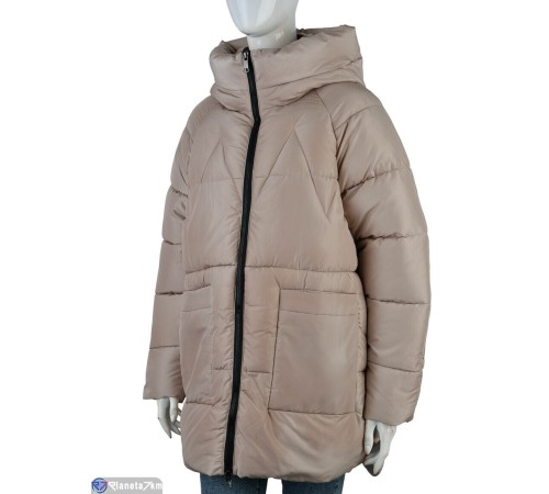 Куртка жіноча на зиму (5 шт. р.сетка L-4XL) бежевий  "Mirella"